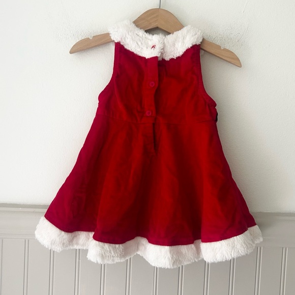 Vintage 18 Months Nannette Baby Santa Corduroy Red Dress - Picture 4 of 4